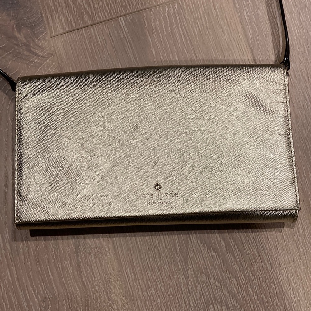 Kate Spade Gold Saffiano leather crossbody